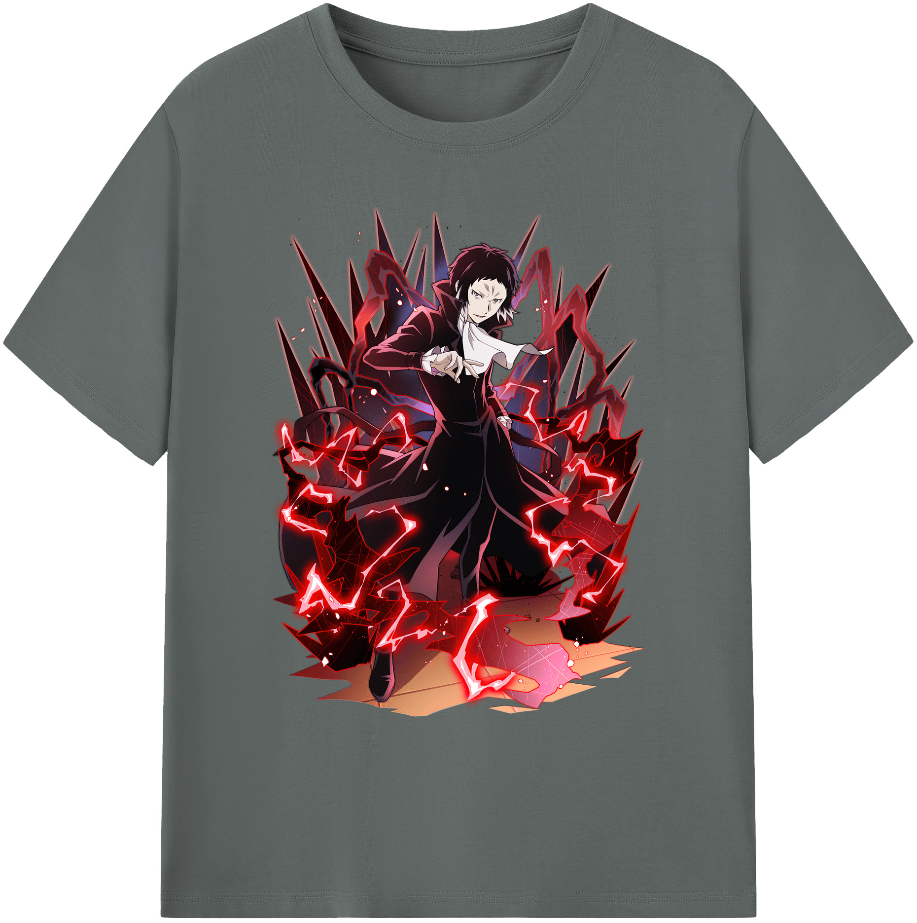（画像用） 文豪ストレイドッグス Bungo Stray Dogs 綿100％ メンズ半袖Tシャツ｜肌触りやわらか＆通気性